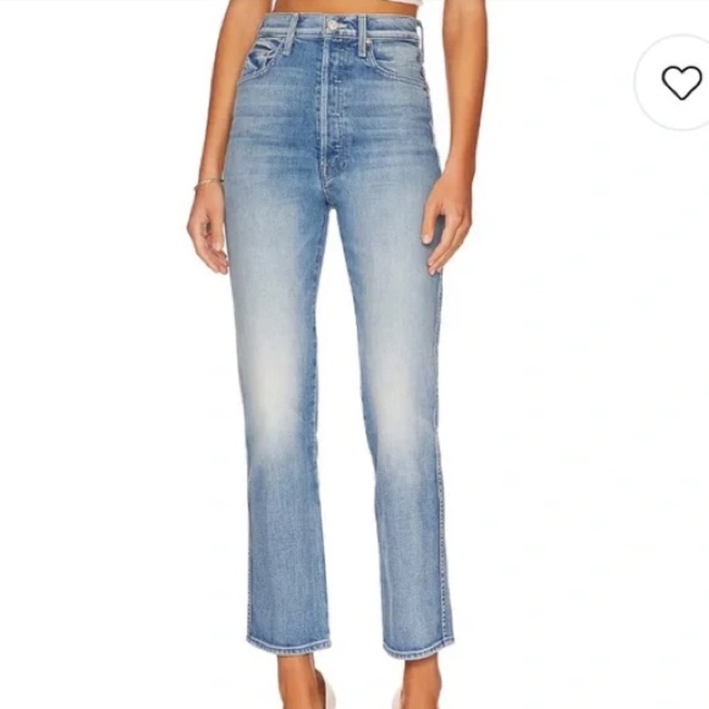 Mother Superior Tippy Top Frisky Flood Ankle Jeans in color Crashing Sz 25